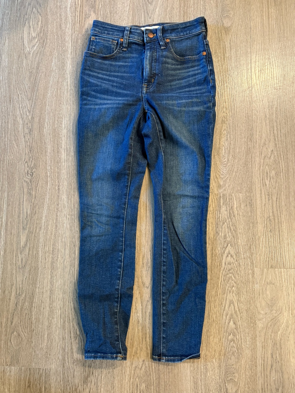 Madewell Women's Curvey High-Rise Skinny Jeans - Dark Blue Size 25